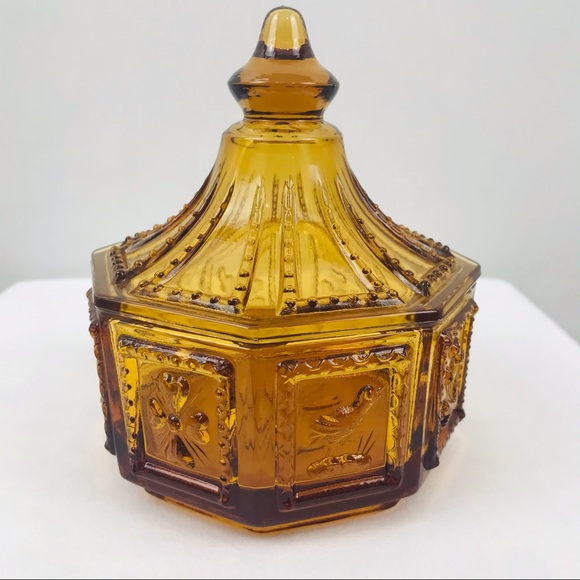 Other - Vintage Amber Imperial Glass Candy Dish